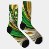 Unsex Green Golden Classic Matching Krawatte Set Socken (Rechts)