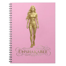 Unshakable: Power Schriftlich in Gold Notizbuch ro