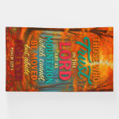 Unshaken Faith in Autumn Light | Psalm 125:1 Banner (Horizontal)