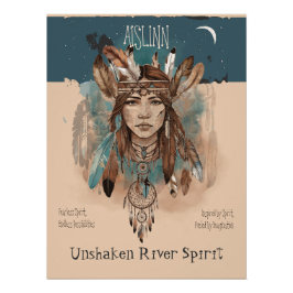 Unshaken River Spirit - Inspiration Girl Art Poster