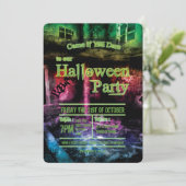 Unsicher für die Einladung von Occupy Halloween-Pa (Stehend Vorderseite)