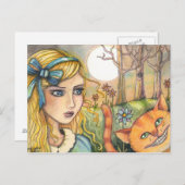 Unsichere Alice im Wunderland Postkarte (Vorne/Hinten)