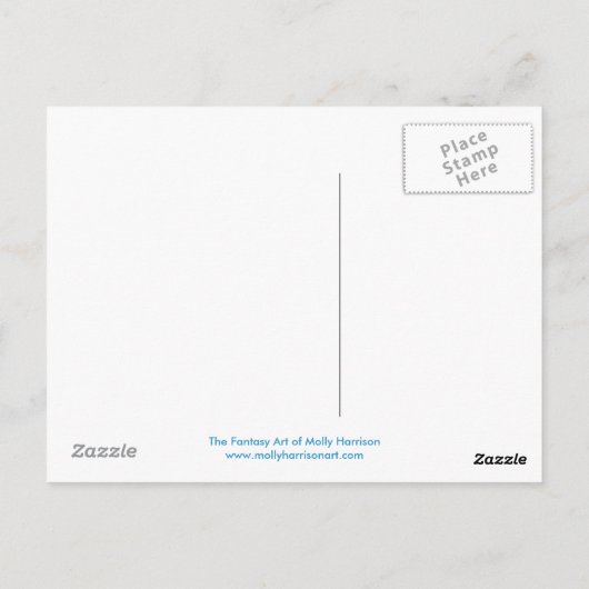 Unsichere Alice im Wunderland Postkarte (Rückseite)