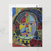 Unsichere Vanity Abstrakt Art Postkarte (Vorne/Hinten)