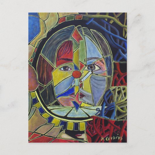 Unsichere Vanity Abstrakt Art Postkarte (Vorderseite)