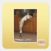 Unsichtbar 3 Zeiger Quadratischer Aufkleber (Vorderseite)