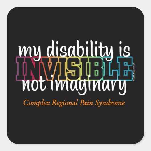 UNSICHTBAR... CRPS QUADRATISCHER AUFKLEBER (Vorderseite)