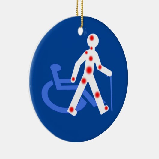Unsichtbare Behinderung Keramik Ornament (Rechts)