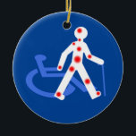 Unsichtbare Behinderung Keramik Ornament<br><div class="desc">Cartogramme und Piktogramme erschaffen aus Elementen des freien Rechts und sind selbst Frei von Recht, zu benutzen und nach Ihrem Belieben anzupassen. Das Bewusstsein für unsichtbare Behinderungen muss geschärft werden. 2 Prozent der Behinderten sind im Rollstuhl. 80 % der deklarierten Behinderungen sind unsichtbar. Für jeden Einzelnen wird es immer anders...</div>