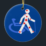 Unsichtbare Behinderung Keramik Ornament<br><div class="desc">Cartogramme und Piktogramme erschaffen aus Elementen des freien Rechts und sind selbst Frei von Recht, zu benutzen und nach Ihrem Belieben anzupassen. Das Bewusstsein für unsichtbare Behinderungen muss geschärft werden. 2 Prozent der Behinderten sind im Rollstuhl. 80 % der deklarierten Behinderungen sind unsichtbar. Für jeden Einzelnen wird es immer anders...</div>