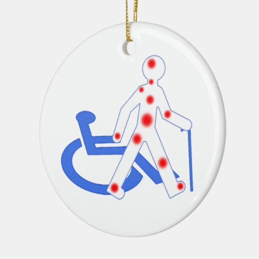 Unsichtbare Behinderung Keramik Ornament (Links)