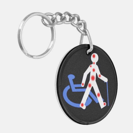 Unsichtbare Behinderung  Schlüsselanhänger (Vorderseite links)