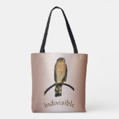 Unsichtbare Brown Hawk Tote Bag Tasche (Rückseite)