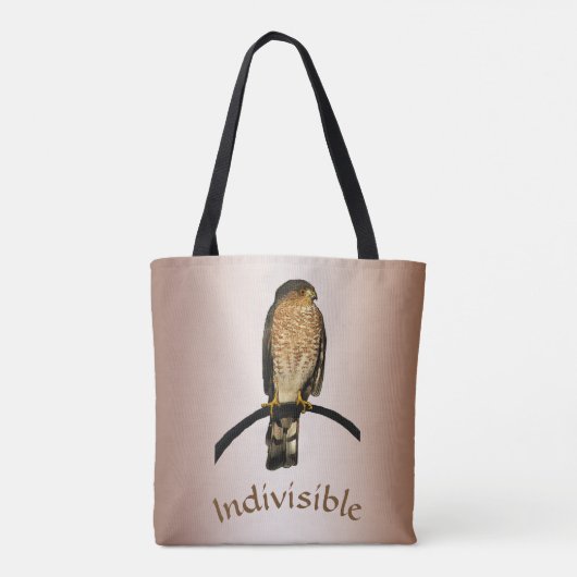 Unsichtbare Brown Hawk Tote Bag Tasche (Rückseite)