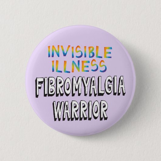 Unsichtbare Erkrankung Fibromyalgie Krieger-Button Button (Vorderseite)