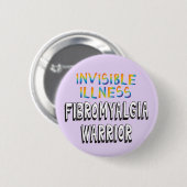 Unsichtbare Erkrankung Fibromyalgie Krieger-Button Button (Vorne & Hinten)