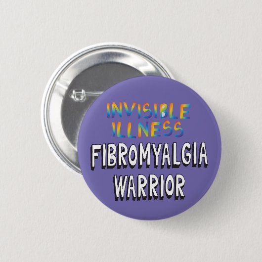 Unsichtbare Erkrankung Fibromyalgie Krieger-Button Button (Vorne & Hinten)