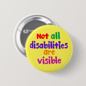 Unsichtbare Erkrankungen sind nicht alle Behinderu Button (Vorne & Hinten)