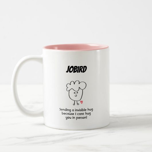 Unsichtbare Fehler anpassbar Zweifarbige Tasse (Links)