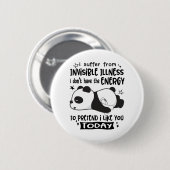 Unsichtbare Krankheit Bewusstsein Monat Band Gesch Button (Vorne & Hinten)