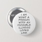 Unsichtbare Krankheit Button (Vorne & Hinten)