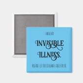 Unsichtbare Krankheit Magnet (Vorderseite/Rückseite)