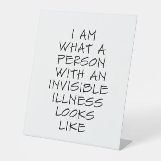 Unsichtbare Krankheit Sockelschild