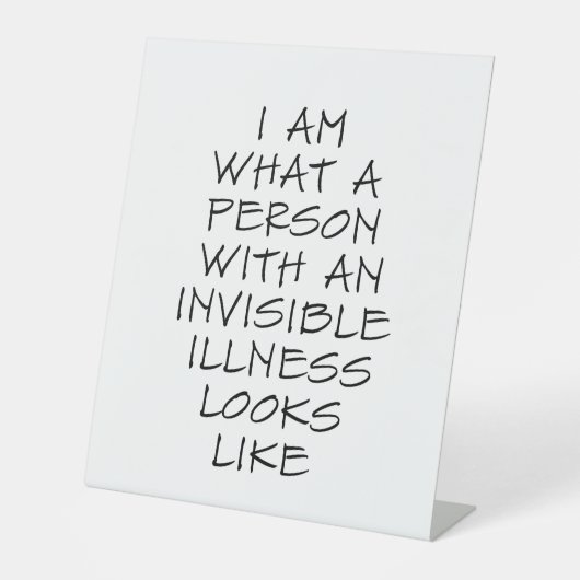 Unsichtbare Krankheit Sockelschild (Vorderseite)