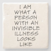 Unsichtbare Krankheit Steinuntersetzer (Vorderseite)