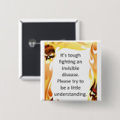 Unsichtbare Krankheiten Button (Vorne & Hinten)