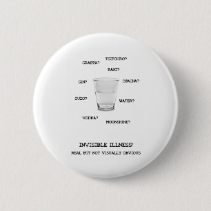 Unsichtbare Krankheits-Flüssigkeit Button