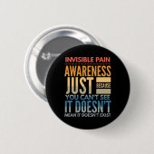 Unsichtbare Schmerzen Bewusstsein - Fibromyalgie C Button (Vorne & Hinten)