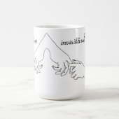 Unsichtbare Vibe-Minimallinien-Kunst-Tasse Kaffeetasse (Mittel)