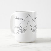 Unsichtbare Vibe-Minimallinien-Kunst-Tasse Kaffeetasse (Vorderseite Links)