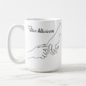 Unsichtbare Vibe-Minimallinien-Kunst-Tasse Kaffeetasse (Links)