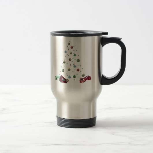 Unsichtbare Weihnachtsbaum-Reise-Tasse Reisebecher (Rechts)