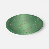 Unsichtbare Weihnachtsbaumpapiere Teller (Schrägansicht)