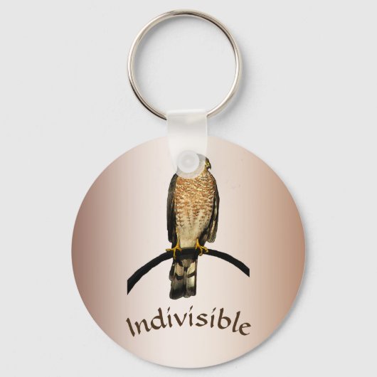 Unsichtbarer brauner Hawk-Bird-Schlüsselanhänger Schlüsselanhänger (Vorderseite)