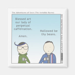 Unsichtbarer Burro-Kaffee-Kühlschrankmagnet Magnet