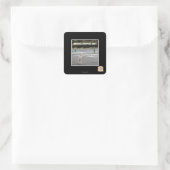 UNSICHTBARER EINKAUFSKARTE QUADRATISCHER AUFKLEBER (Tasche)