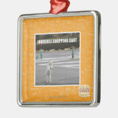 UNSICHTBARER EINKAUFSWAGEN ORNAMENT AUS METALL (Links)