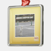 UNSICHTBARER EINKAUFSWAGEN SILBERNES ORNAMENT (Links)