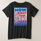 Unsichtbarer GLOW PRIDE PLUS Große Größe T-Shirt (Design Rückseite)