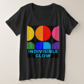 Unsichtbarer GLOW PRIDE PLUS Große Größe T-Shirt (Design vorne)
