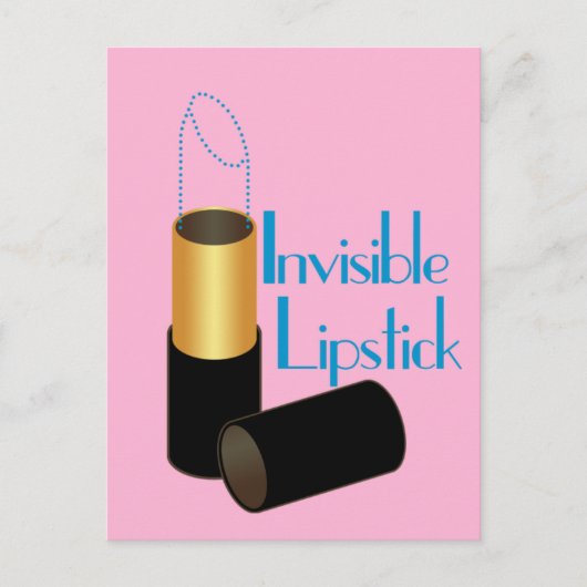Unsichtbarer Lipstick Postkarte (Vorderseite)