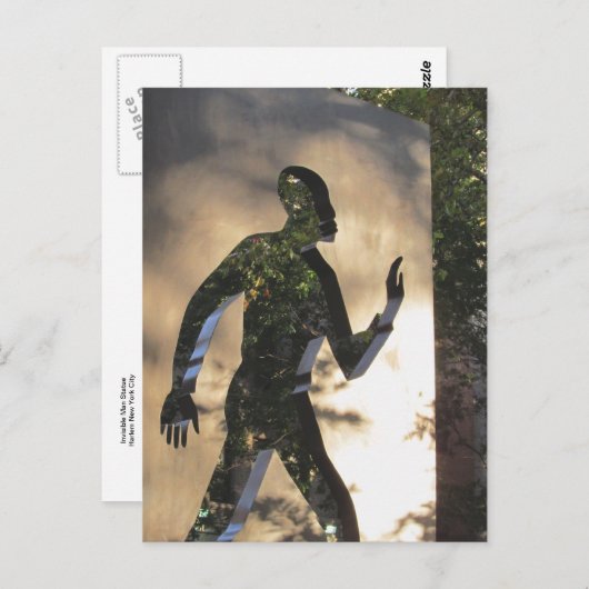 Unsichtbarer Mann in der New Yorker Postkarte (Vorne/Hinten)