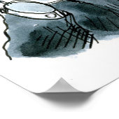 Unsichtbarer Mann Selfie Funny Poster (Ecke)