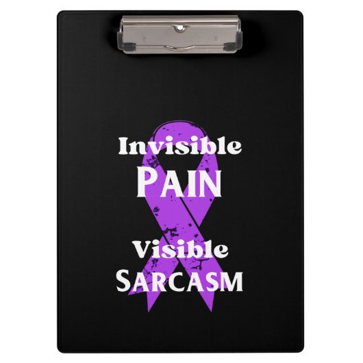 Unsichtbarer Schmerz sarkastisch Klemmbrett (Vorderseite)
