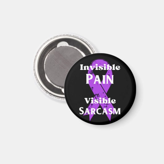 Unsichtbarer Schmerz sarkastisch Magnet (Vorderseite/Rückseite)
