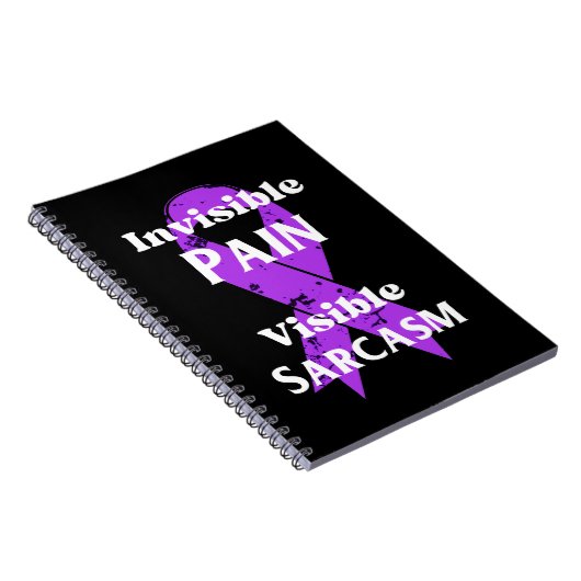 Unsichtbarer Schmerz sarkastisch Notizblock (Rechte Seite)
